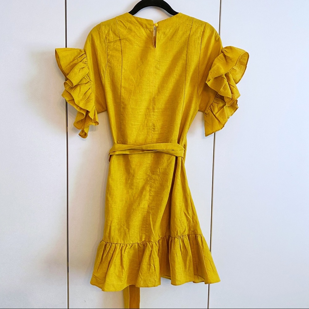 Storets Avril Yellow Wrap Dress - Picture 5 of 7